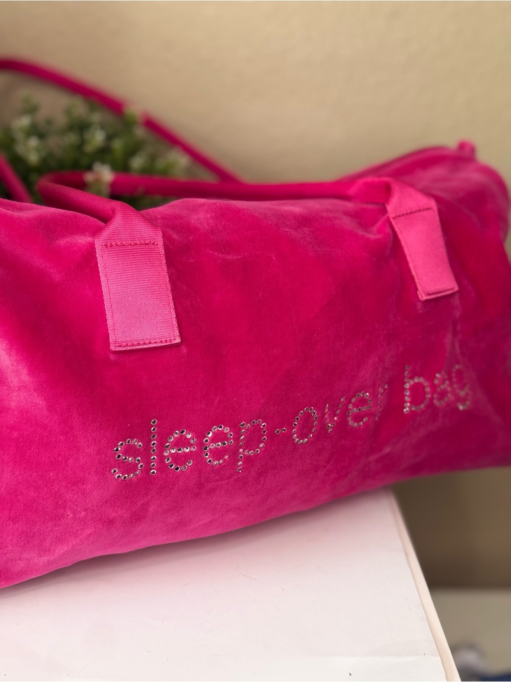 Bath & Body Works Plush Duffle Bag in Hot Pink